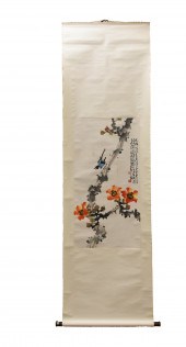 CHINESE "BIRD & FLOWER" PAINTI