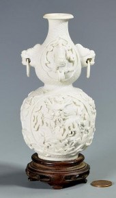 CHINESE BISCUIT PORCELAIN DOUB