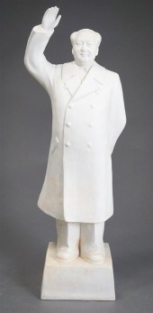 CHINESE BISQUE FIGURE OF MAO Z