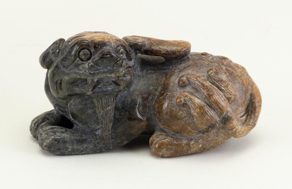 CHINESE BLACK AND BROWN STONE