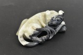 CHINESE BLACK & CELADON JADE B