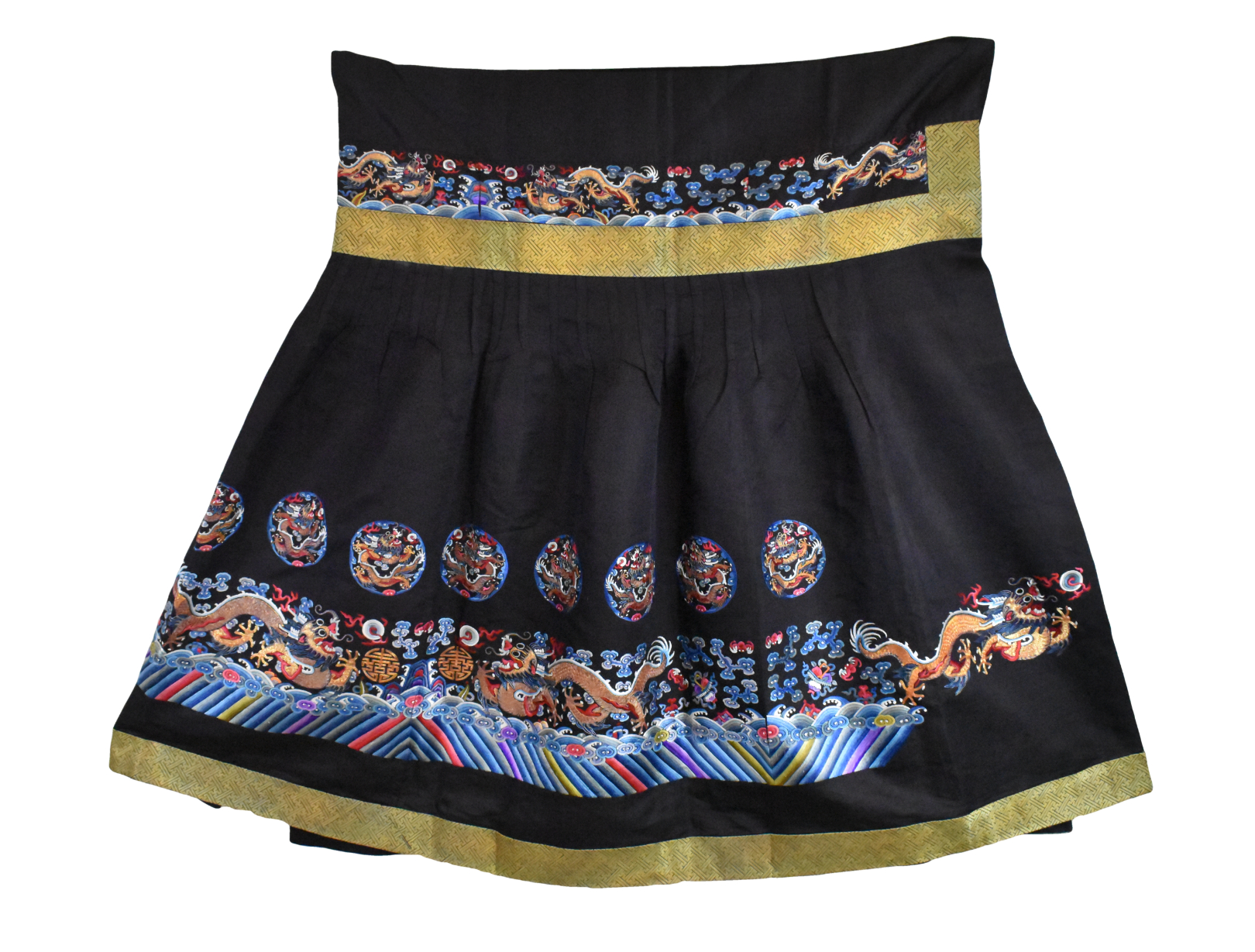 CHINESE BLACK EMBROIDERY DRAGON