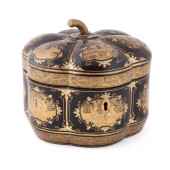 CHINESE BLACK GILT LACQUERED P