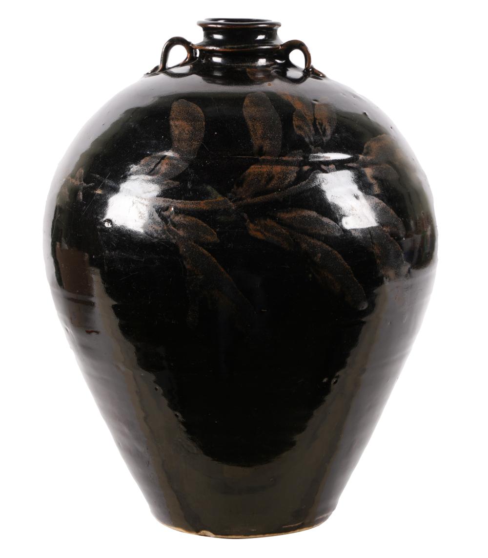 CHINESE BLACK GLAZED CERAMIC
