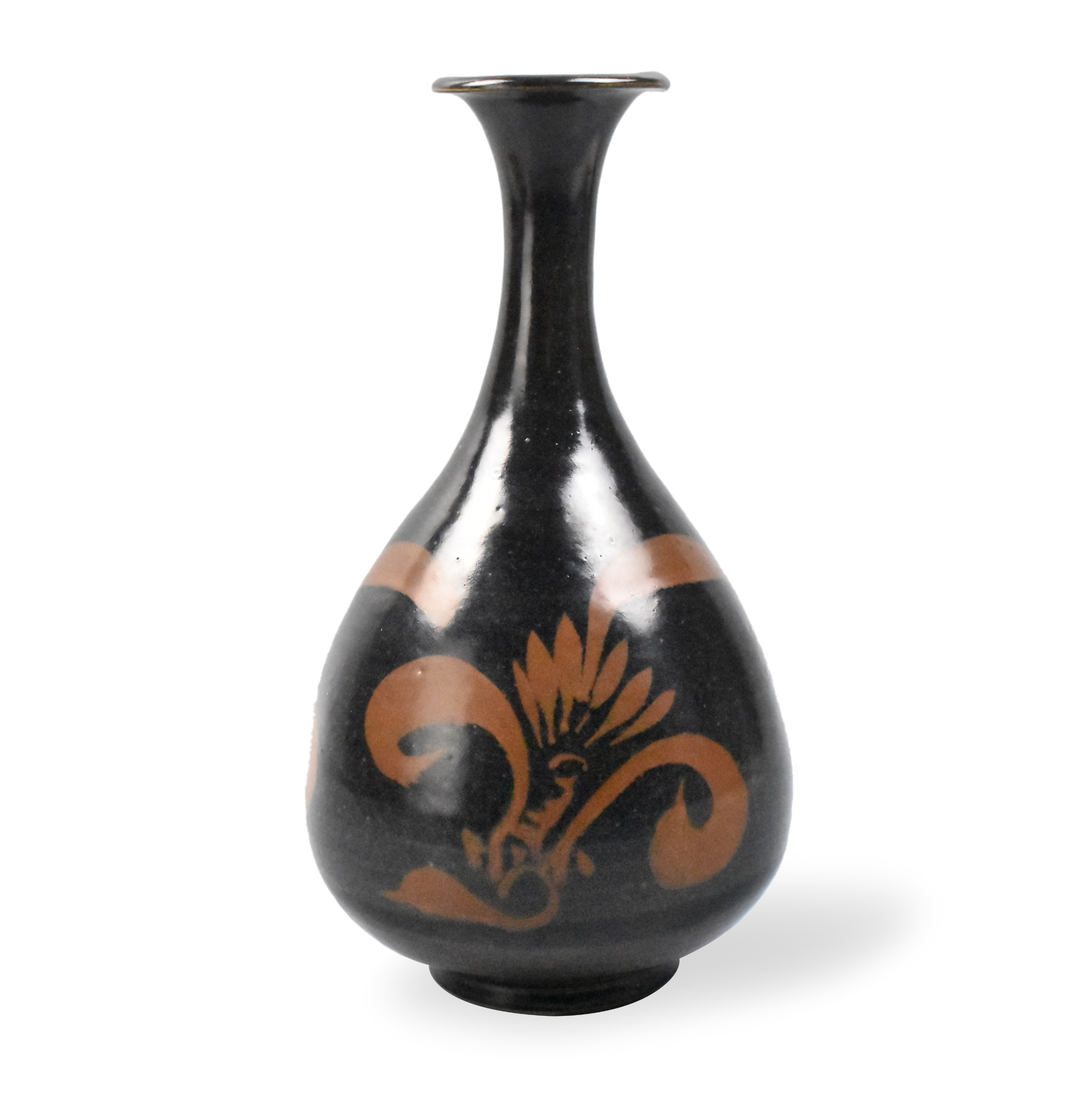 CHINESE BLACK GLAZED IRON SPLASH