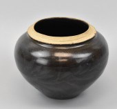 CHINESE BLACK GLAZED JAR ,YUAN