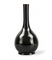 CHINESE BLACK GLAZED LONG NECK