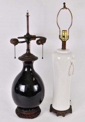 CHINESE BLACK GLAZED PORCELAIN