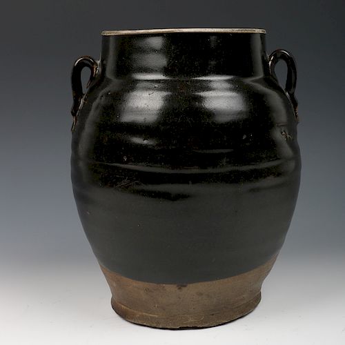 CHINESE BLACK GLAZED POTTERY