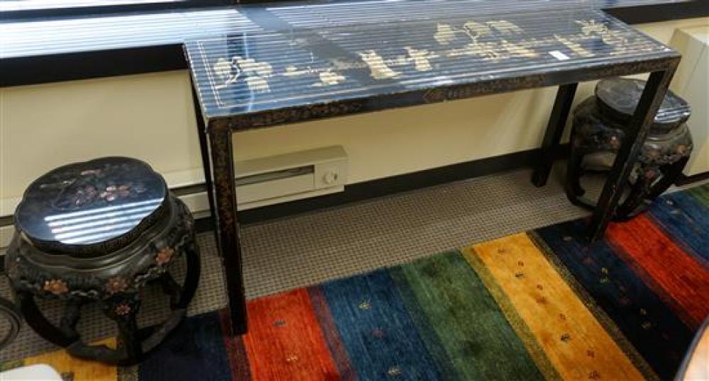 CHINESE BLACK LACQUER ALTAR TABLE