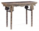 CHINESE BLACK LACQUER ALTAR TA