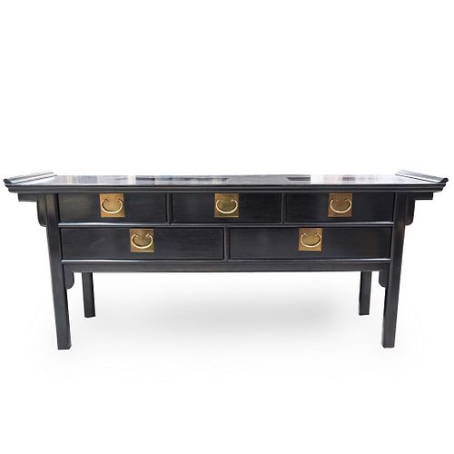CHINESE BLACK LACQUER ALTAR