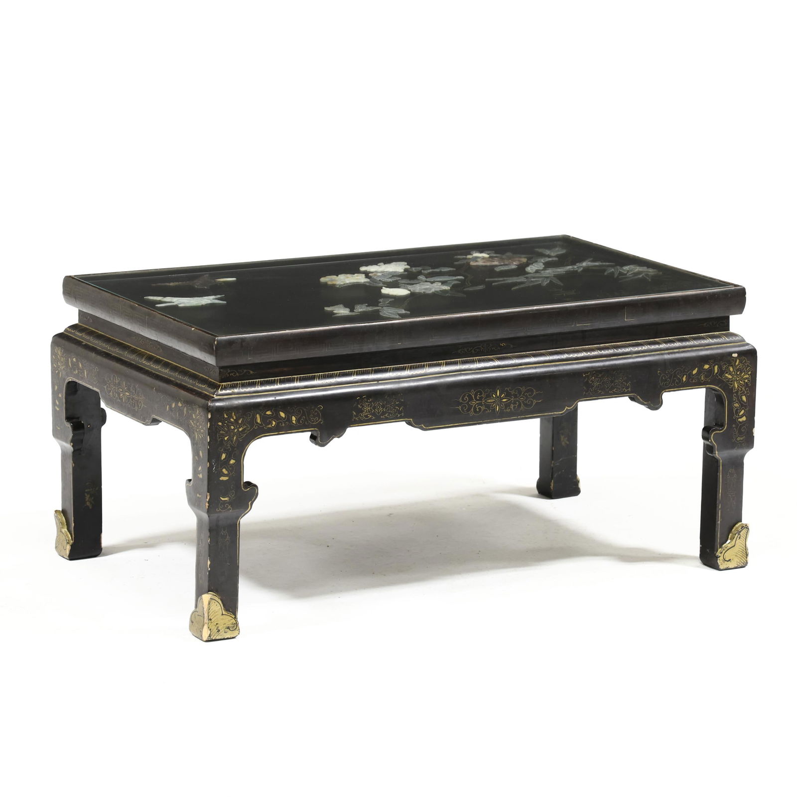 CHINESE BLACK LACQUER AND CARVED