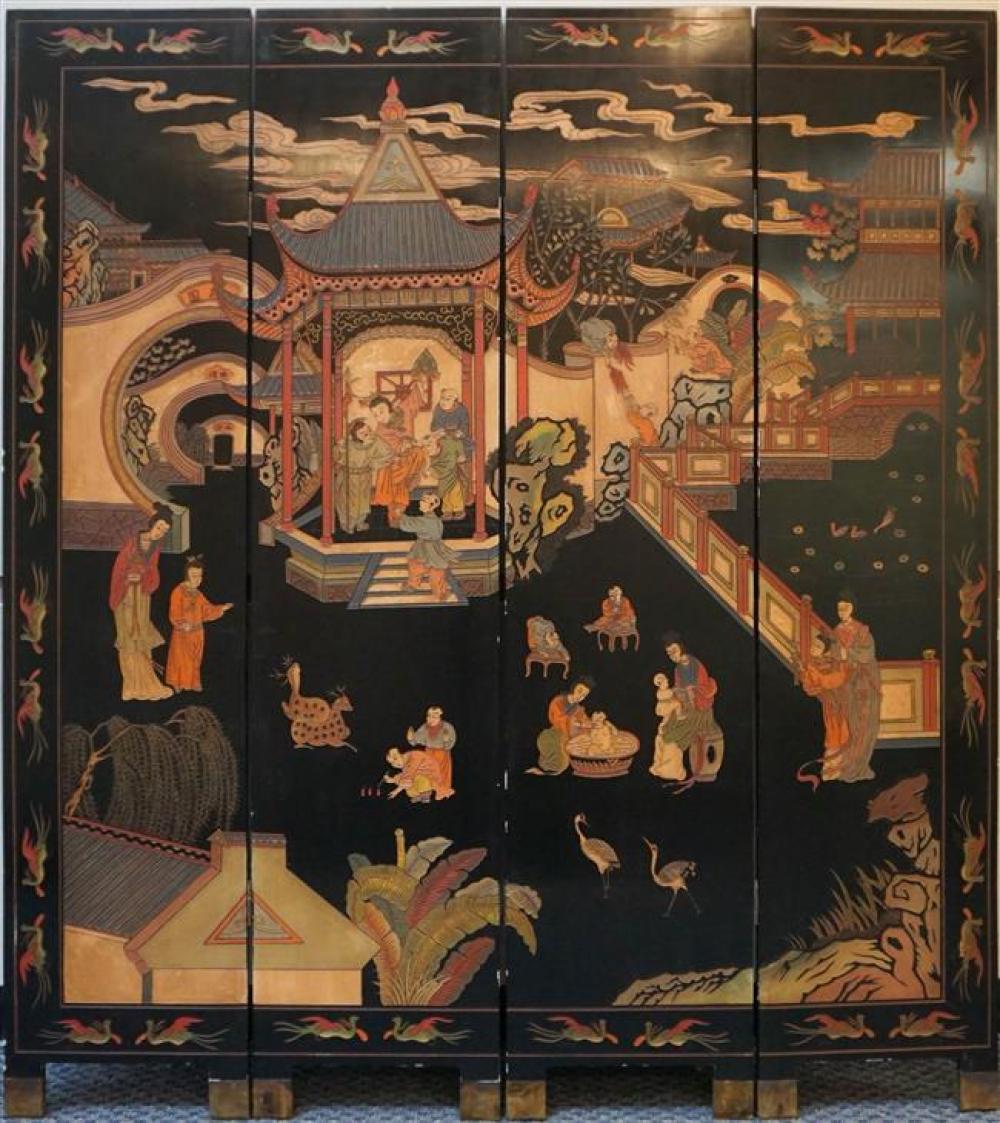 CHINESE BLACK LACQUER COROMANDLE