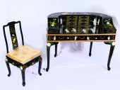 CHINESE BLACK LACQUER DEMILUNE
