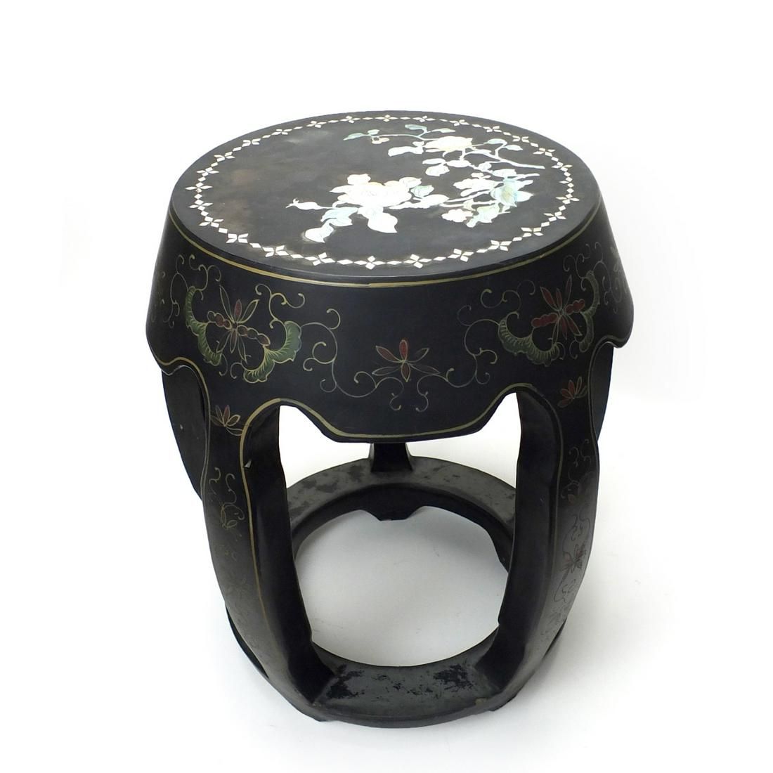 CHINESE BLACK LACQUER GARDEN