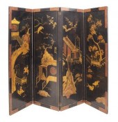 CHINESE BLACK LACQUER PARCEL G