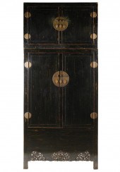 CHINESE BLACK-LACQUERED CABINE