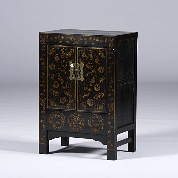 Chinese Black Lacquered Chest
