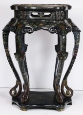 CHINESE BLACK LACQUERED OCCASI