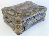 CHINESE BLACK LACQUERED SEWING