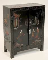CHINESE BLACK LACQUERED SMALL