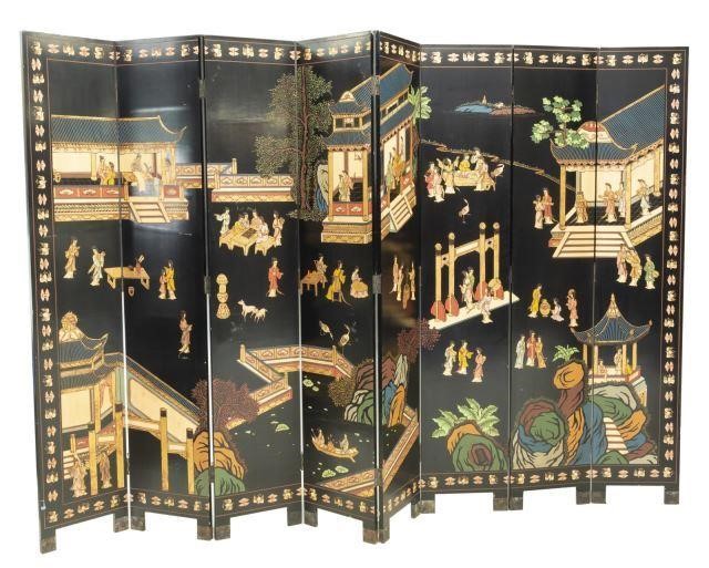 CHINESE BLACK LAQUERED EIGHT