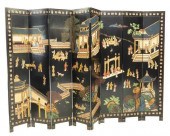 CHINESE BLACK LAQUERED EIGHT P