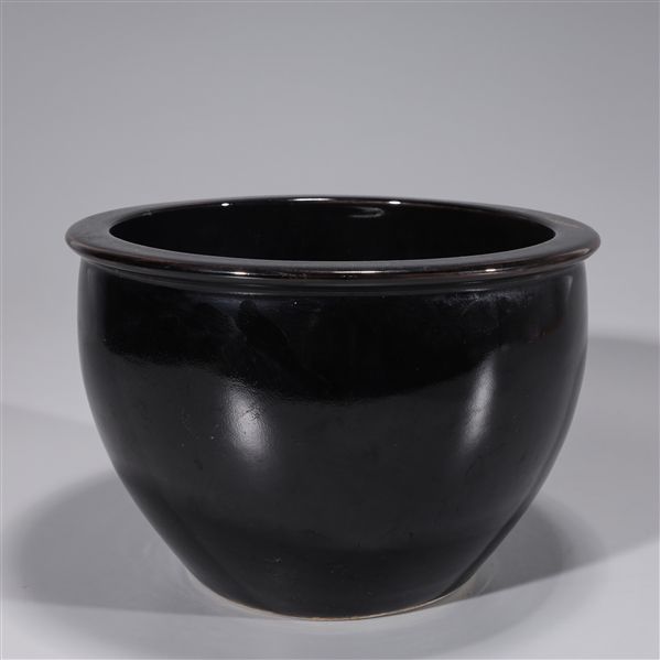 Chinese black porcelain vase;
