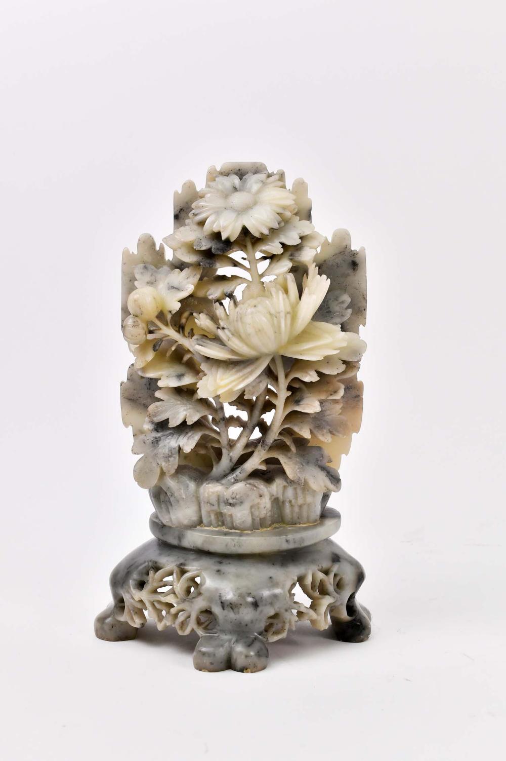 CHINESE BLACK & WHITE SOAPSTONE