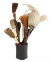 CHINESE BLACKWOOD BRUSH POT AN