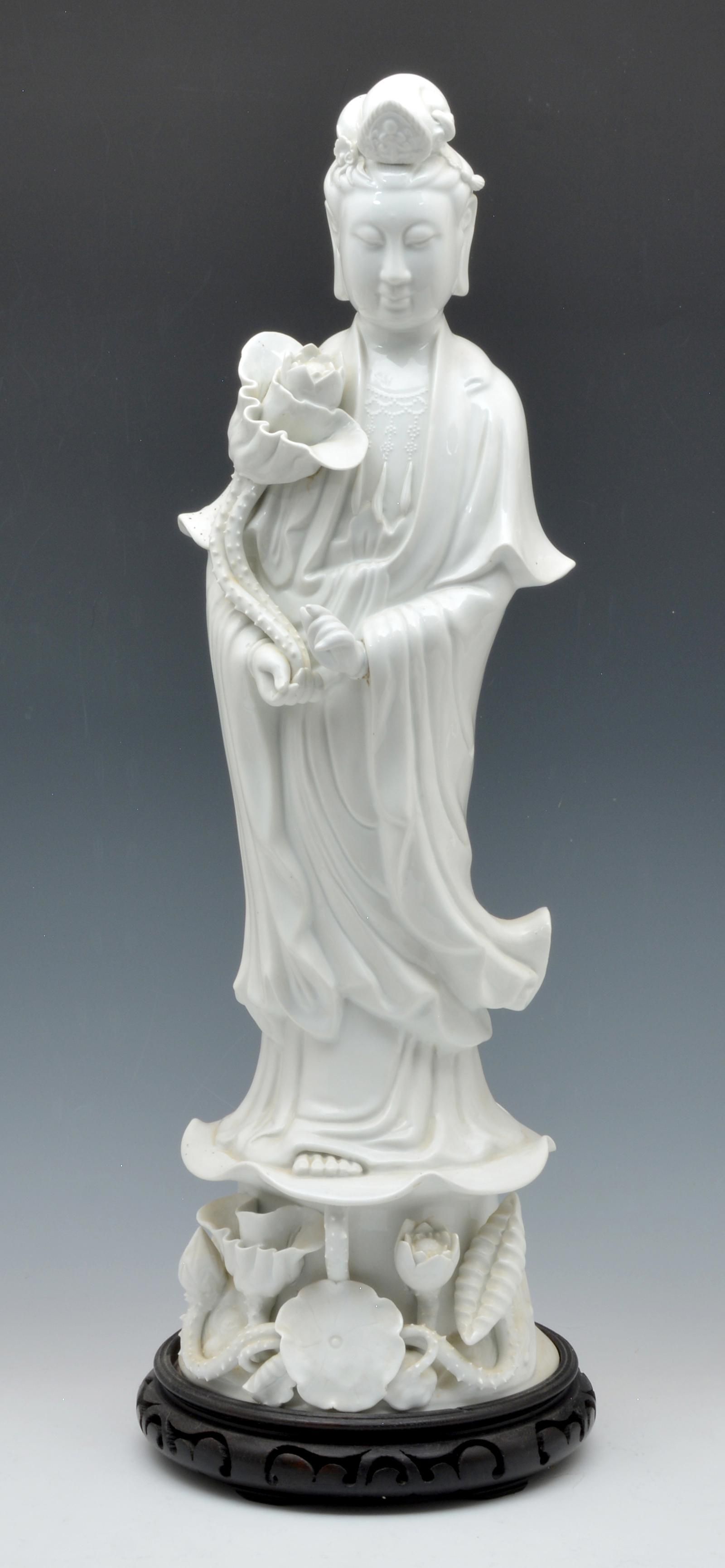 CHINESE BLANC D' CHIN QUAN YIN. 24"