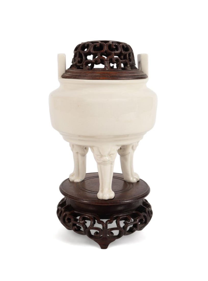 CHINESE BLANC DE CHIN CENSER ON
