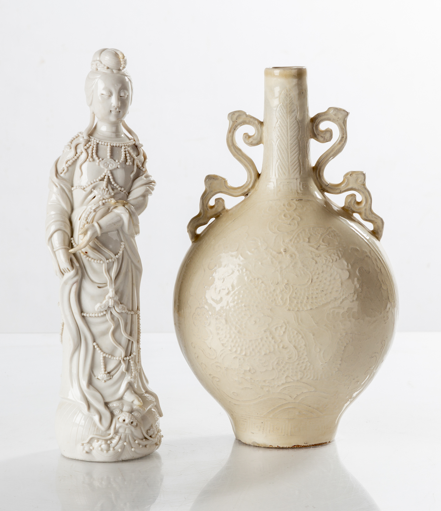 CHINESE BLANC DE CHINE & HANDLED