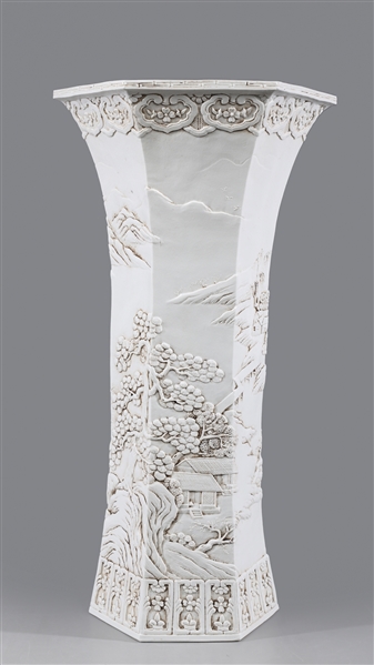 Chinese blanc de chine faceted