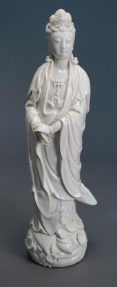 CHINESE BLANC-DE-CHINE FIGURE