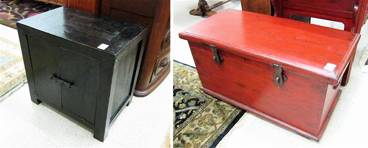 CHINESE BLANKET CHEST AND SMALL