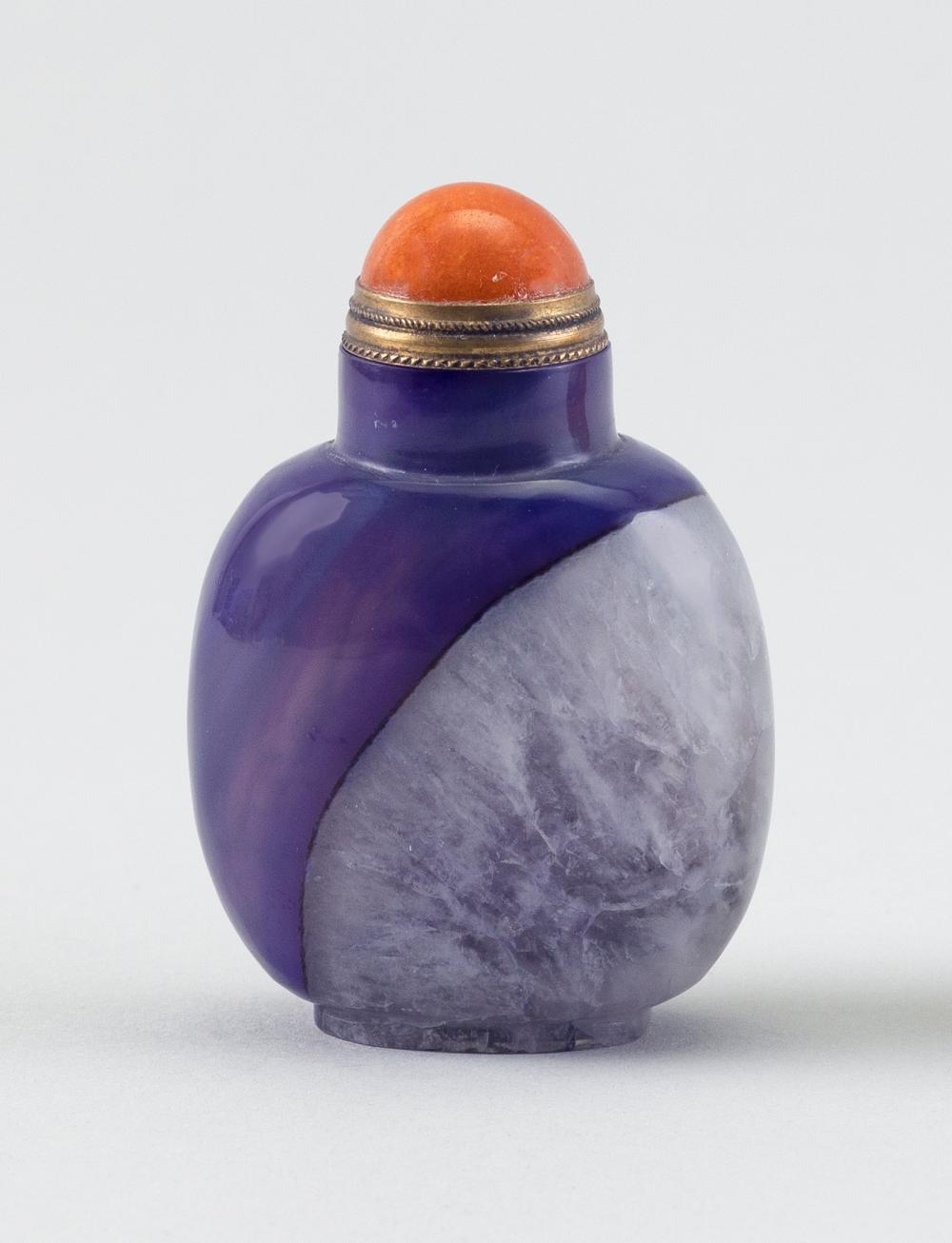 CHINESE BLUE AGATE AND ROCK