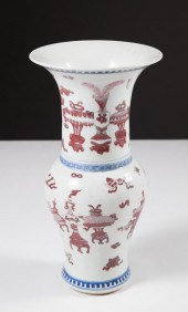 CHINESE BLUE AND RED UNDERGLAZ