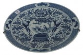 CHINESE BLUE AND WHITE CHARGER