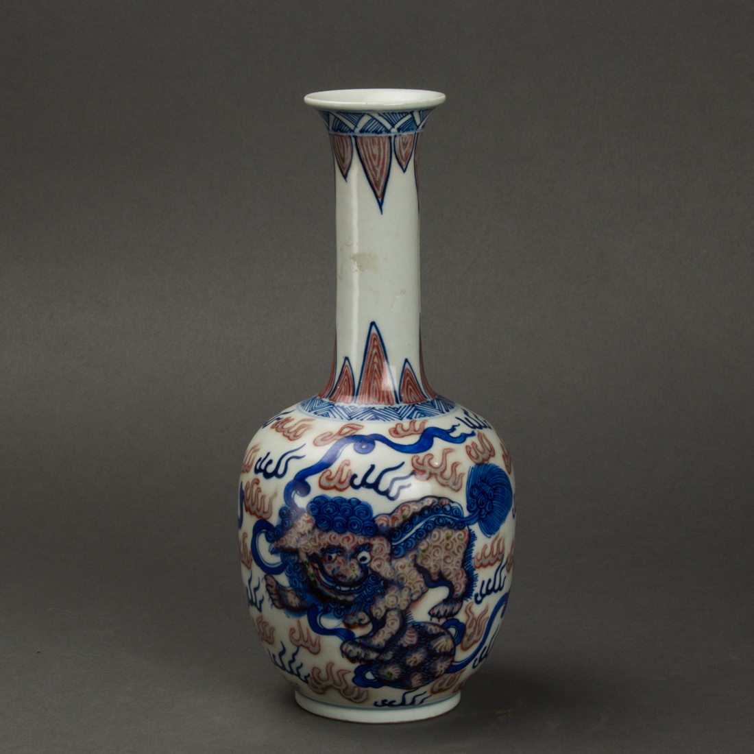 CHINESE BLUE AND WHITE COPPER-RED
