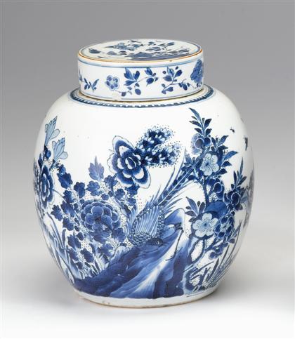 Chinese blue and white covered jar