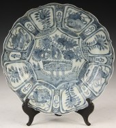 CHINESE BLUE AND WHITE DISH -