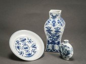 CHINESE BLUE AND WHITE DISH, A
