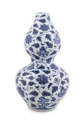 CHINESE BLUE AND WHITE DOUBLE