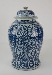 CHINESE BLUE AND WHITE DOUBLE
