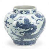 CHINESE BLUE AND WHITE DRAGON