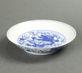 CHINESE BLUE AND WHITE 'DRAGON