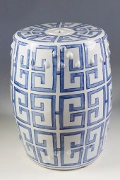 CHINESE BLUE AND WHITE GREEK K