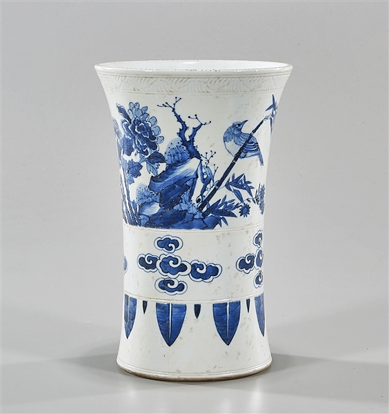 Chinese blue and white gu form